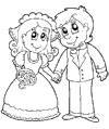 Hochzeitspaar ausmalen
