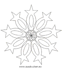 Schneeflocke ausmalen