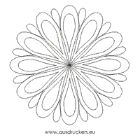 Blumen-Mandala ausmalen