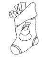 Weihnachtssocke ausmalen