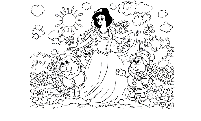 Schneewittchen ausmalen